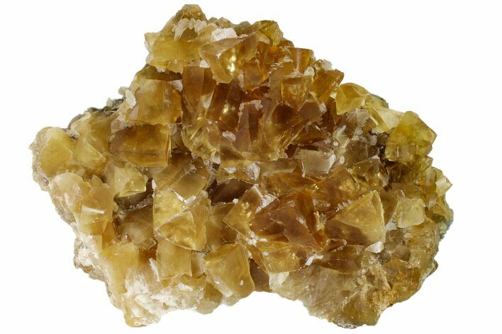 Lustrous Yellow Calcite Crystal Cluster - Fluorescent! #163549